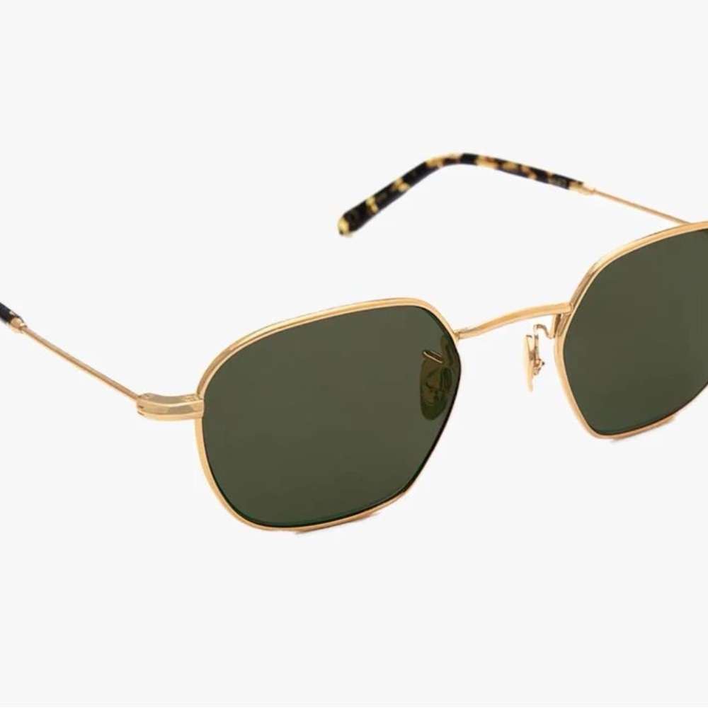 Krewe Sunglasses Ward | 24k Titanium + Zulu originally $318